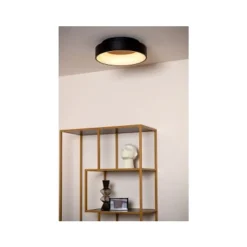 Lucide MIRAGE Plafonnière-Zwart-Ø38-LED Dimb.-22W-2700K Hot