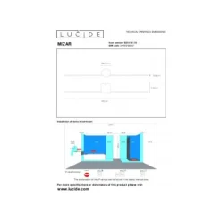 Lucide MIZAR - Wandlamp Badkamer - LED - 1x10W 2700K - IP44 - Zwart New