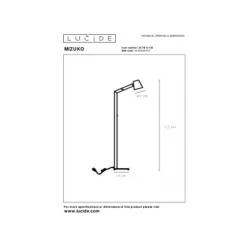 Lucide MIZUKO - Leeslamp - Ø 13 cm - 1xE14 - Zwart