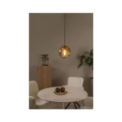 Lucide MONSARAZ Hanglamp-Amber-Ø25-1xE27-40W-Glas Clearance