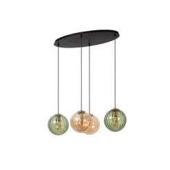 Lucide MONSARAZ Hanglamp-Groen-4xE27-40W-Glas Sale