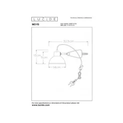 Lucide MOYS - Klemlamp - 1xE27 - Groen Hot