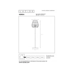 Lucide NERIDA Vloerlamp Buiten-Zwart-Ø35-1xE27-40W-IP44 Clearance