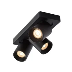 Lucide NIGEL Plafondspot 3xGU10/5W DTW Zwart New