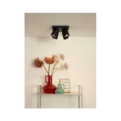 Lucide NIGEL Plafondspot 4xGU10/5W DTW Zwart Discount