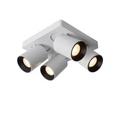 Lucide NIGEL Plafondspot 4xGU10/5W DTW Wit Clearance