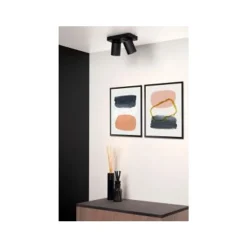 Lucide NIGEL Plafondspot 2xGU10/5W DTW Zwart New