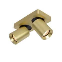 Lucide NIGEL Plafondspot messing - 2xGU10/5W dim to warm Online