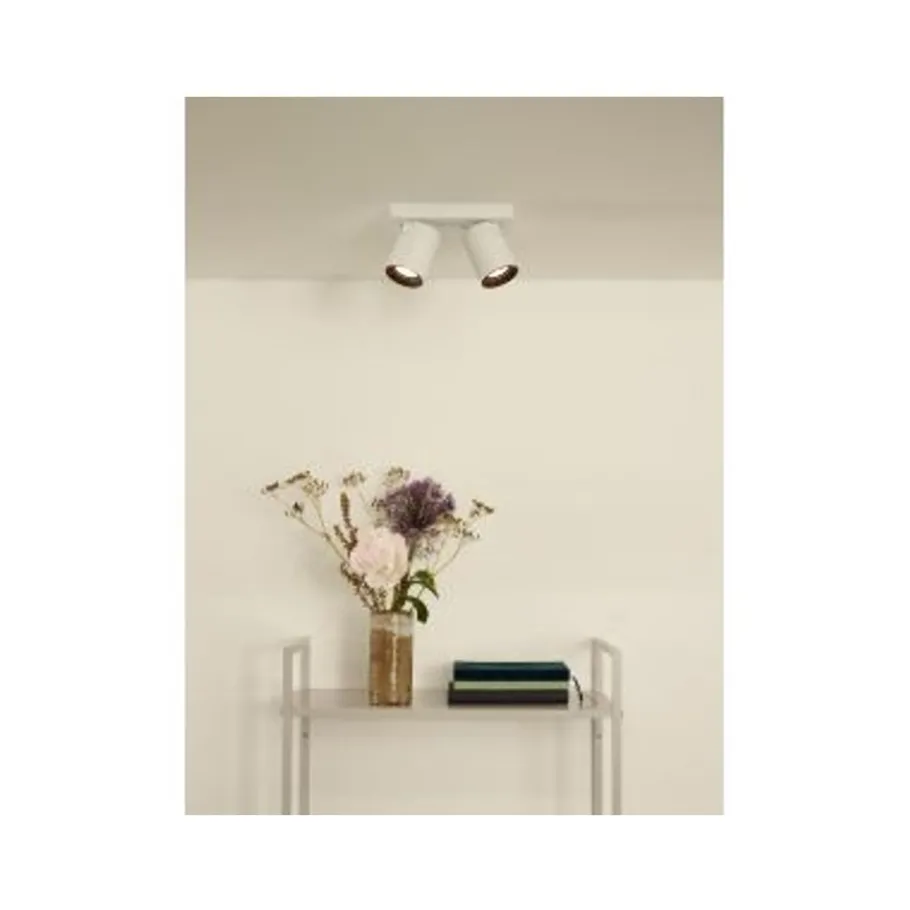 Lucide NIGEL Plafondspot 2xGU10/5W DTW Wit Hot