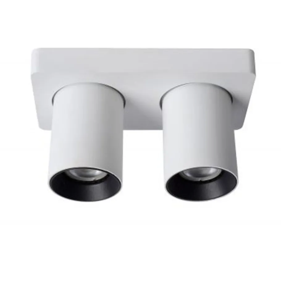 Lucide NIGEL Plafondspot 2xGU10/5W DTW Wit Hot