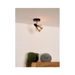 Lucide NILA - Plafondspot - 1xE14 - Zwart Discount