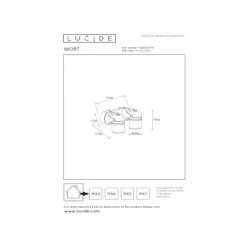 Lucide NIORT Plafondspot Buiten-Zwart-2xGU10-6W-IP44 Outlet