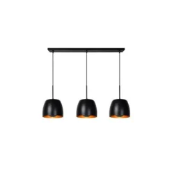 Lucide NOLAN - Hanglamp - 3xE27 - Zwart Discount