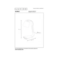 Lucide NORDIC - Tafellamp - 1xE14 - Wit Clearance