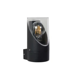 Lucide NORMAN - Wandlamp Buiten - Ø 9 cm - 1xE27 - IP65 - Zwart New