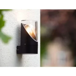 Lucide NORMAN - Wandlamp Buiten - Ø 9 cm - 1xE27 - IP65 - Zwart New