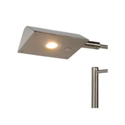 Lucide NUVOLA - Bureaulamp - Ø 20 cm - LED Dimb. - 1x9W 3000K - Mat chroom