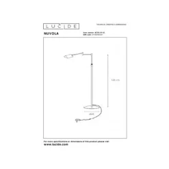 Lucide NUVOLA - Leeslamp - Ø 20 cm - LED Dimb. - 1x9W 3000K - Mat chroom New