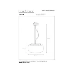 Lucide OLIVIA Hanglamp-Fumé-Ø50-3xE27-40W-Glas Online