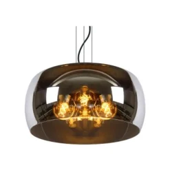 Lucide OLIVIA Hanglamp-Fumé-Ø50-3xE27-40W-Glas Online