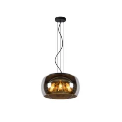 Lucide OLIVIA Hanglamp-Fumé-Ø40-3xE27-40W-Glas Sale