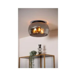 Lucide OLIVIA Plafonnière-Fumé-Ø40-3xE27-40W-Glas Best