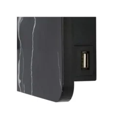 Lucide OREGON - Bedlamp - LED - 1x3W 3000K - Met USB oplaadpunt - Zwart Sale