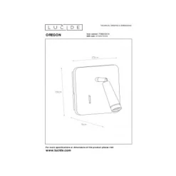 Lucide OREGON - Bedlamp - LED - 1x3W 3000K - Met USB oplaadpunt - Wit Online