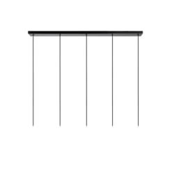 Lucide ORLANDO Hanglamp 5xE27/60W Zwart/Smoke glas Discount