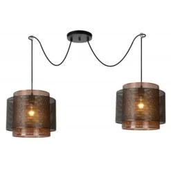 Lucide ORRIN - Hanglamp - Ø 34 cm - 2xE27 - Zwart New