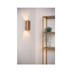 Lucide OVALIS Wandlamp-Mat Go.-2xE14-9W-Metaal Discount