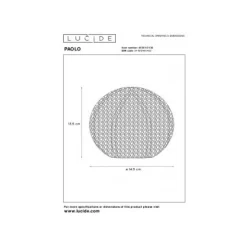 Lucide PAOLO - Tafellamp - Ø 14,5 cm - 1xG9 - Zwart Online