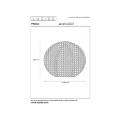 Lucide PAOLO - Tafellamp - Ø 14,5 cm - 1xG9 - Zilver