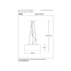 Lucide PEARL - Hanglamp - Ø 50 cm - 6xG9 - Chroom Discount
