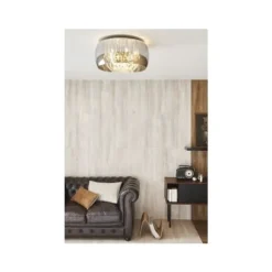 Lucide PEARL - Plafonnière - Ø 50 cm - 6xG9 - Chroom Discount