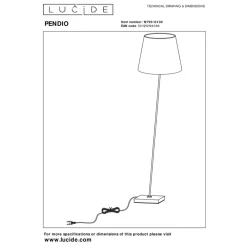 Lucide PENDIO - Vloerlamp - 1xE27 - Zwart New