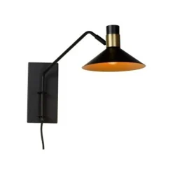 Lucide PEPIJN - Wandlamp - 1xE14 - 3 StepDim - Zwart