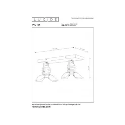Lucide PICTO - Plafondspot Kinderkamer - 2xGU10 - Blauw Discount