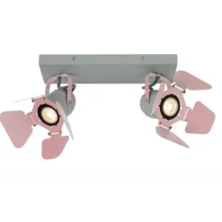 Lucide PICTO - Plafondspot Kinderkamer - 2xGU10 - Roze