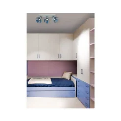 Lucide PICTO - Plafondspot Kinderkamer - 3xGU10 - Blauw Hot