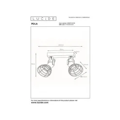 Lucide POLA - Plafondspot Kinderkamer - 2xE27 - Roze