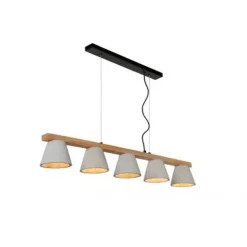 Lucide POSSIO - Hanglamp - 5xE14 - Taupe Outlet