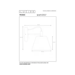 Lucide POSSIO - Wandlamp - 1xE14 - Taupe Discount