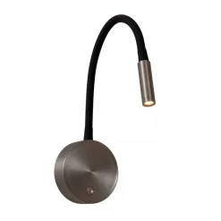 Lucide Premium ASJA - Oplaadbare Wandspot / Wandlamp - Accu/Batterij - LED 3 StepDim - 1x3W 2700K - Grijs ijzer Outlet