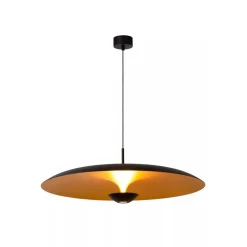 Lucide Premium KENNETH - Hanglamp - Ø 80 cm - LED Dimb. - 1x22W 2700K - Zwart
