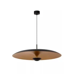 Lucide Premium KENNETH - Hanglamp - Ø 80 cm - LED Dimb. - 1x22W 2700K - Zwart