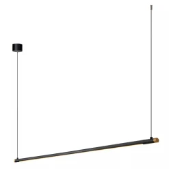 Lucide Premium MARNIK - Hanglamp - Ø 2,5 cm - LED Dimb. - CCT - 1x22W 2700K/4000K - Handbewegingssensor - Zwart Clearance