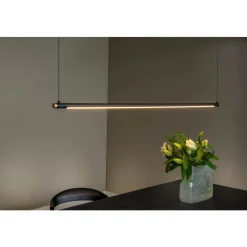 Lucide Premium MARNIK - Hanglamp - Ø 2,5 cm - LED Dimb. - CCT - 1x22W 2700K/4000K - Handbewegingssensor - Zwart Clearance