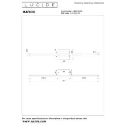 Lucide Premium MARNIK - Wandlamp - LED Dimb. - CCT - 1x13W 2700K/4000K - Zwart Online