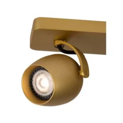 Lucide PRESTON - Plafondspot - LED Dim to warm - GU10 - 2x5W 2200K/3000K - Mat Goud / Messing Outlet